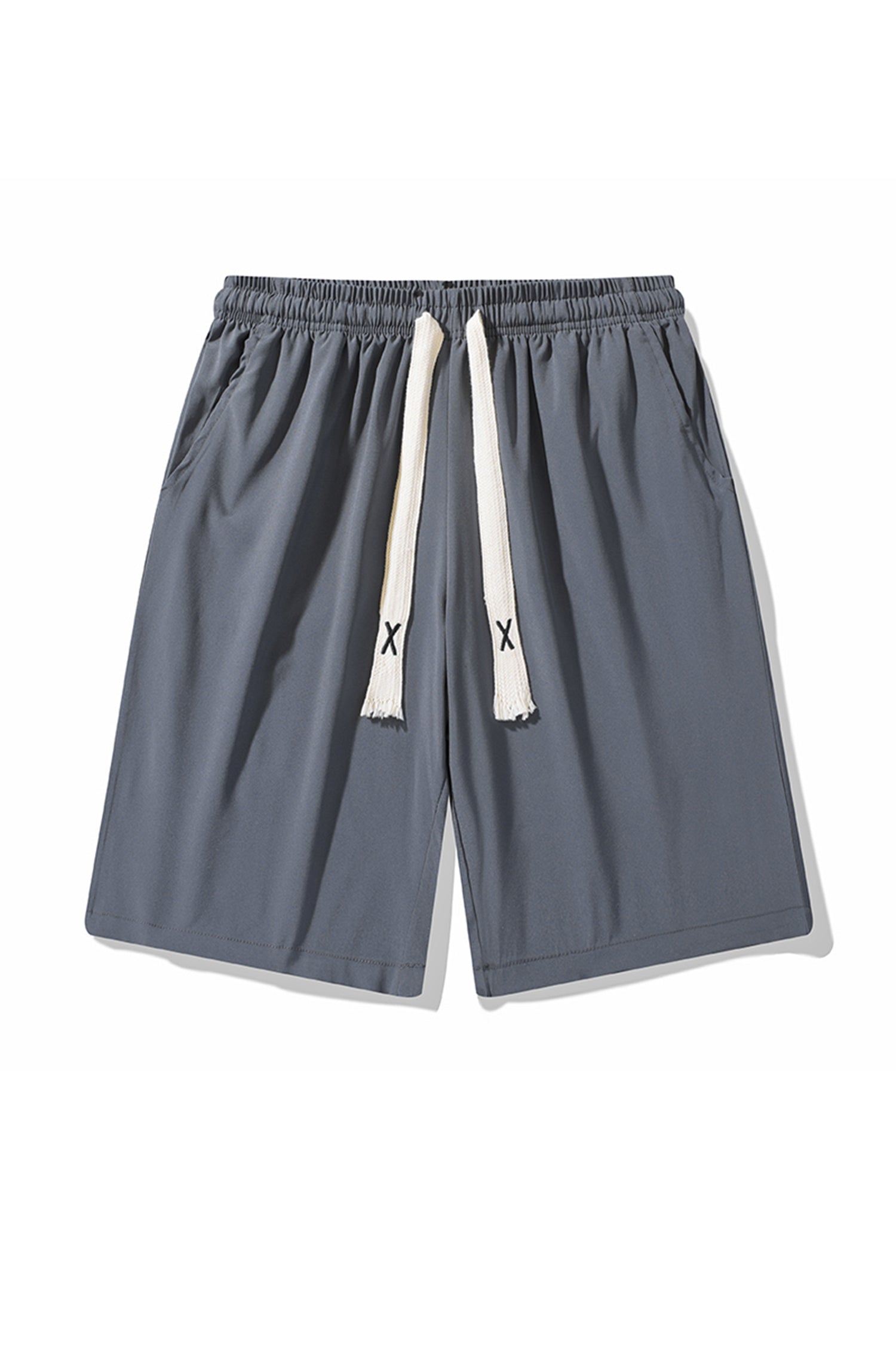 Cakulo Men's Comfy Bermuda Workout Shorts with Zipper Pockets