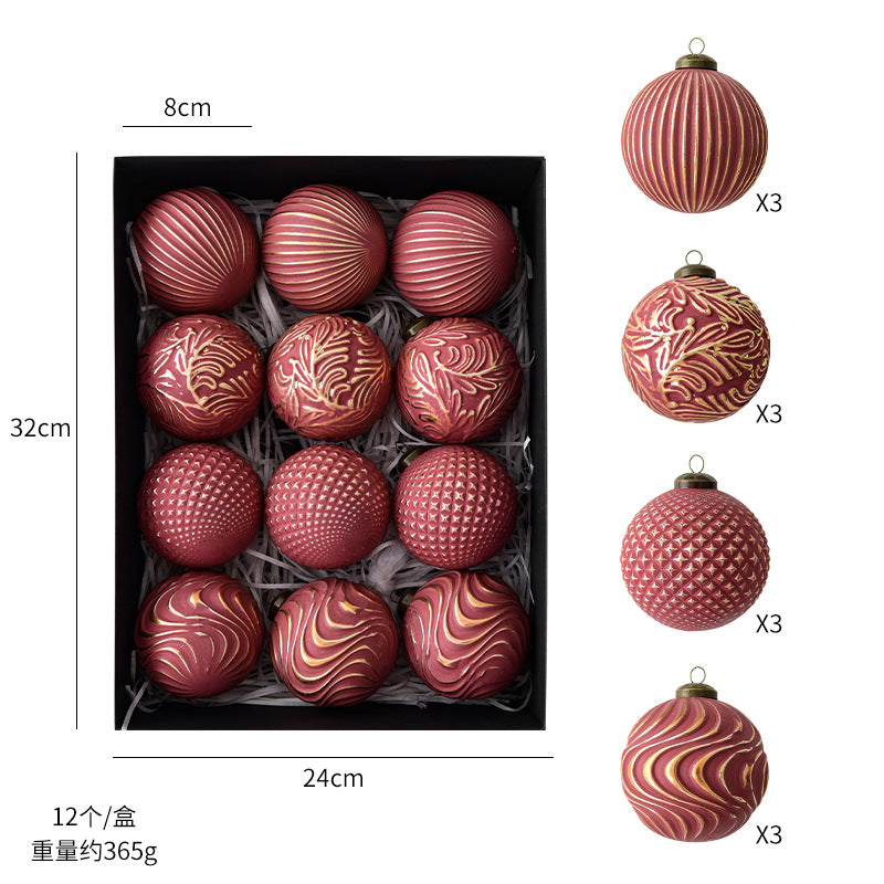 Christmas Decorations Retro Christmas Balls Christmas Ornaments Christmas Tree Decoration Balls Hanging Ornaments Scene Arrangement