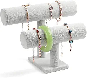 Cakulo Tier Bracelet Holder Velvet Stand for Bracelets Watches Necklaces Display Organizer