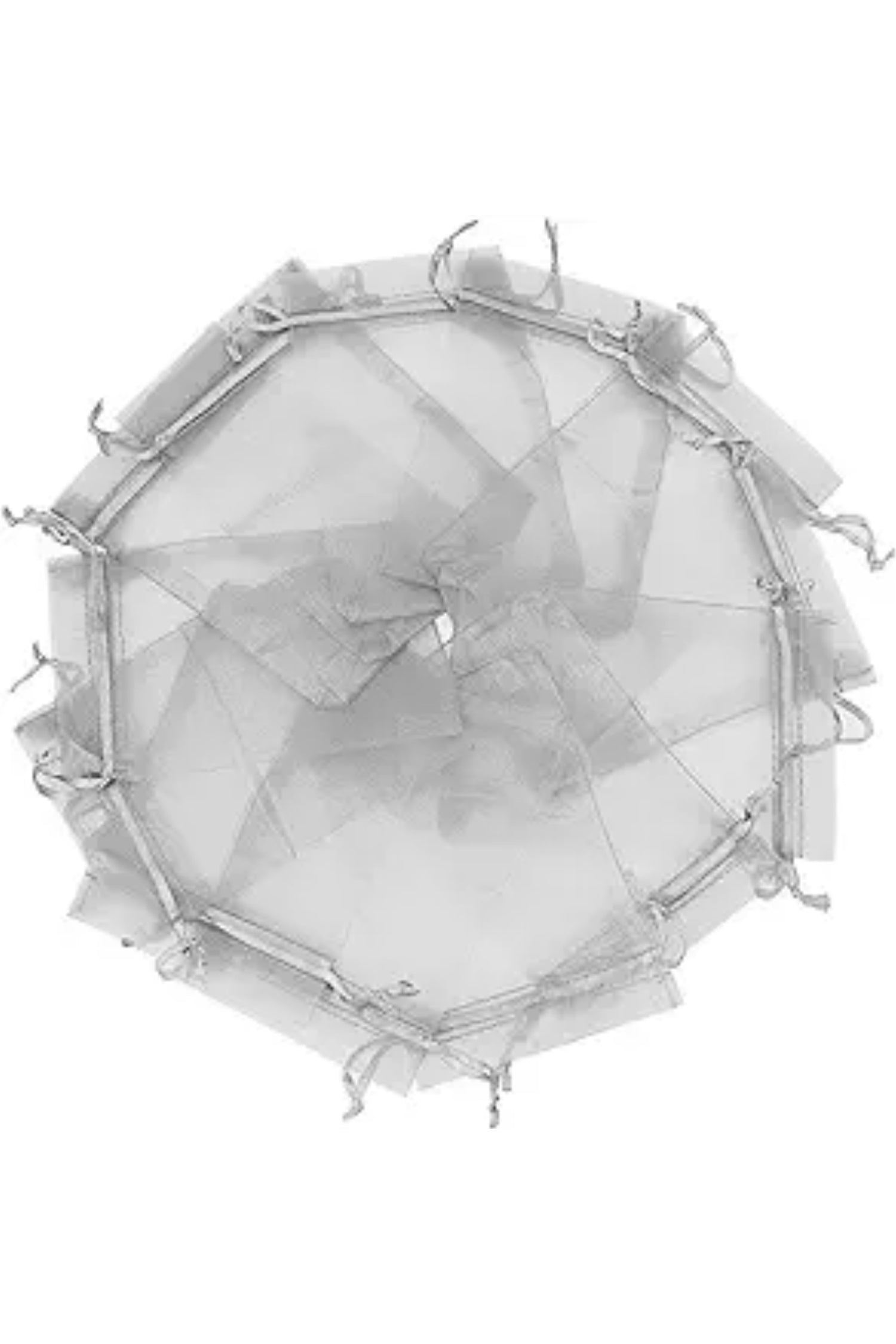 Cakulo 100pcs Grey Organza Bags 5x7in Drawstring Jewelry Party Wedding Favors