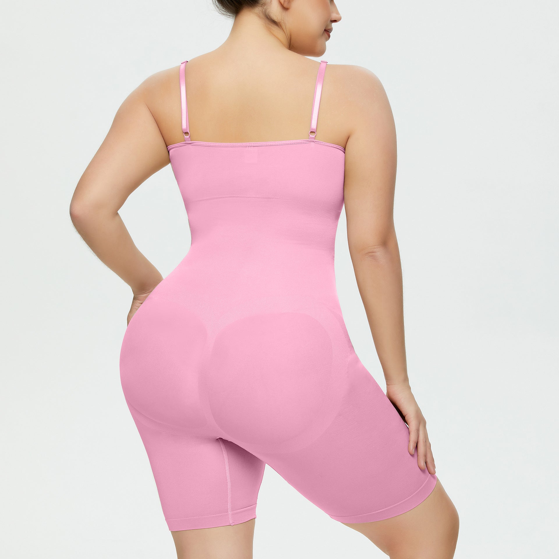 Cakulo Plus Size Postpartum Hip Lifting Seamless Full Body Belly Contraction One Piece Shapewear