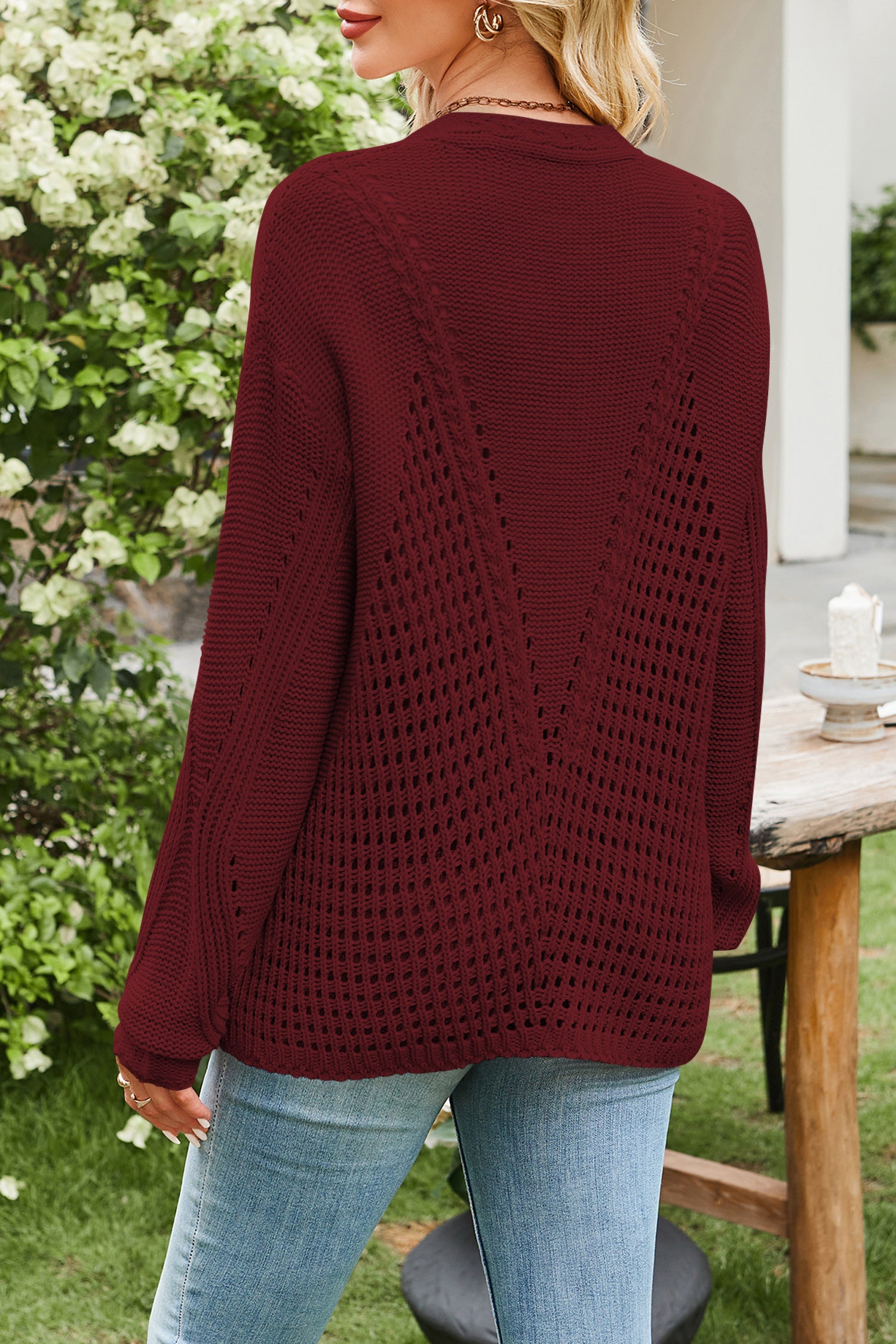 Cakulo Womens 2025 Crochet Fringe Cardigan: Lightweight, Open Front Kimono Knit