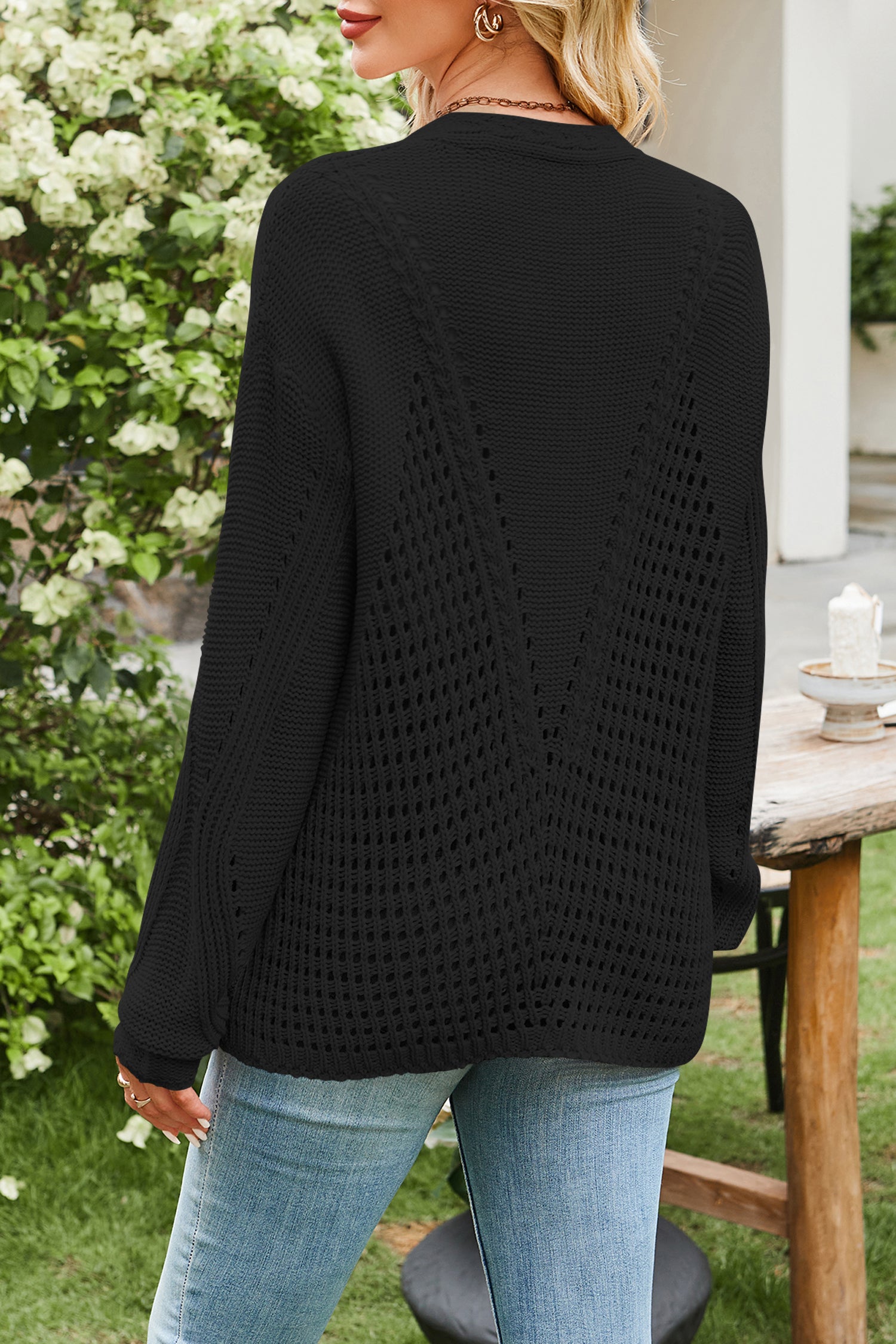 Cakulo Womens 2025 Crochet Fringe Cardigan: Lightweight, Open Front Kimono Knit