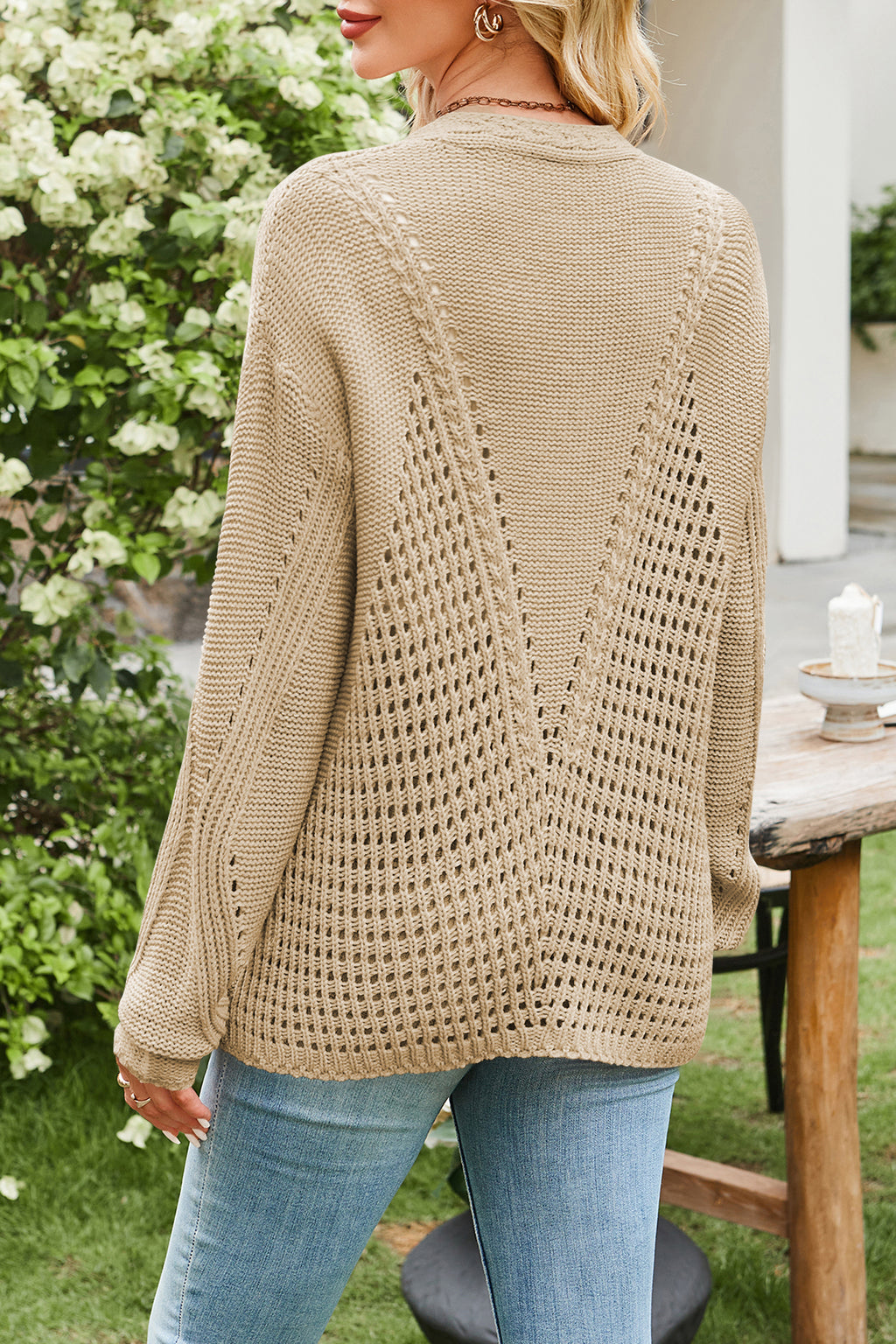 Cakulo Womens 2025 Crochet Fringe Cardigan: Lightweight, Open Front Kimono Knit