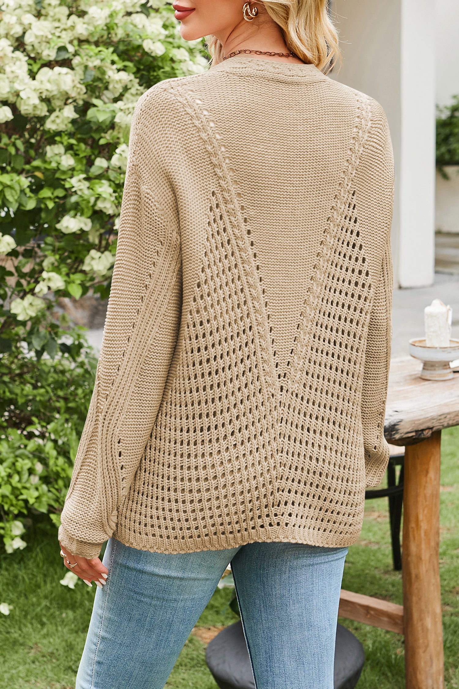 Cakulo Womens 2025 Crochet Fringe Cardigan: Lightweight, Open Front Kimono Knit
