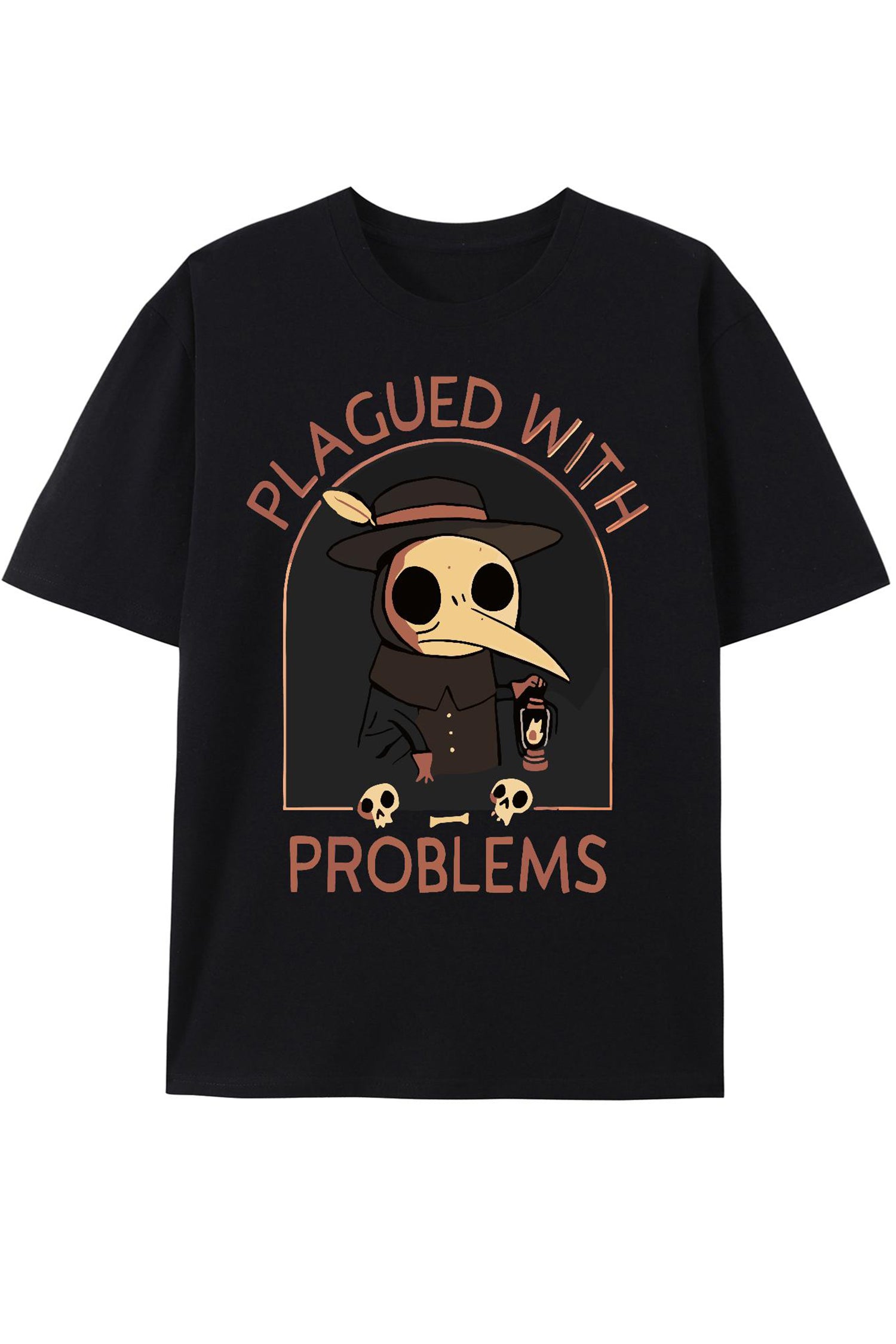 Cakulo Men's Cartoon Letter Print T-Shirt