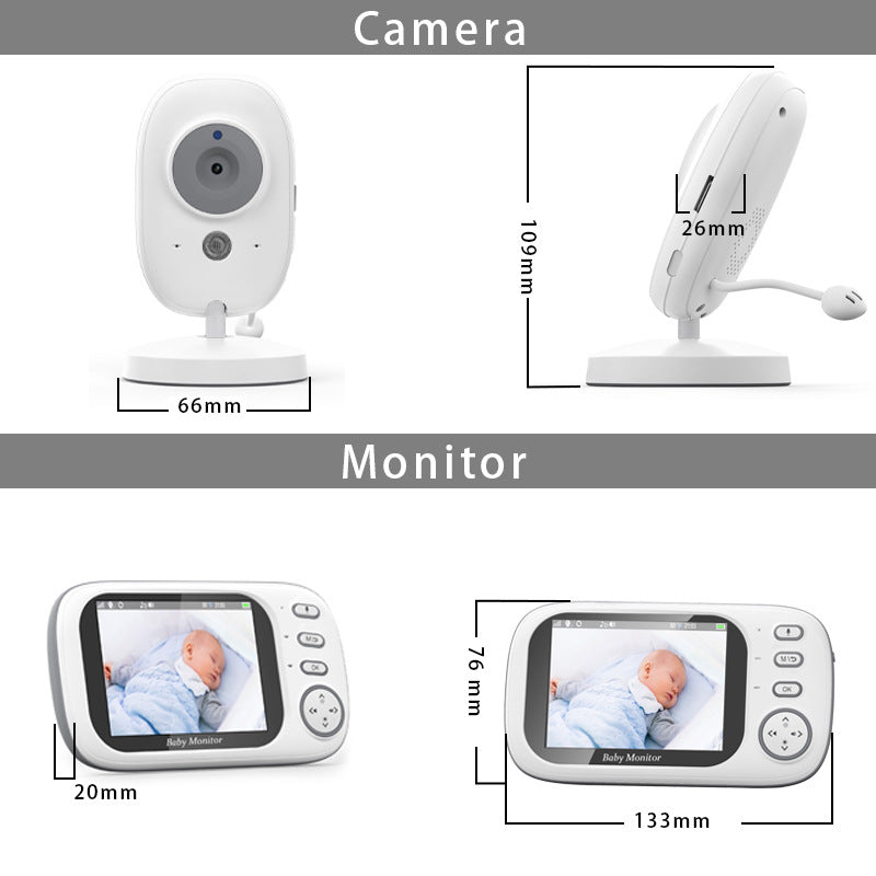 3.5inch Baby Monitor Caregiver Baby Monitor 603 Upgraded Model with Camera