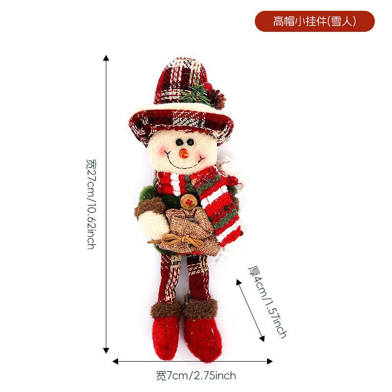 Christmas Decoration Supplies Pendant Striped Knitted Hat Rudolph Hanging Leg Doll Gnome Party Ornament