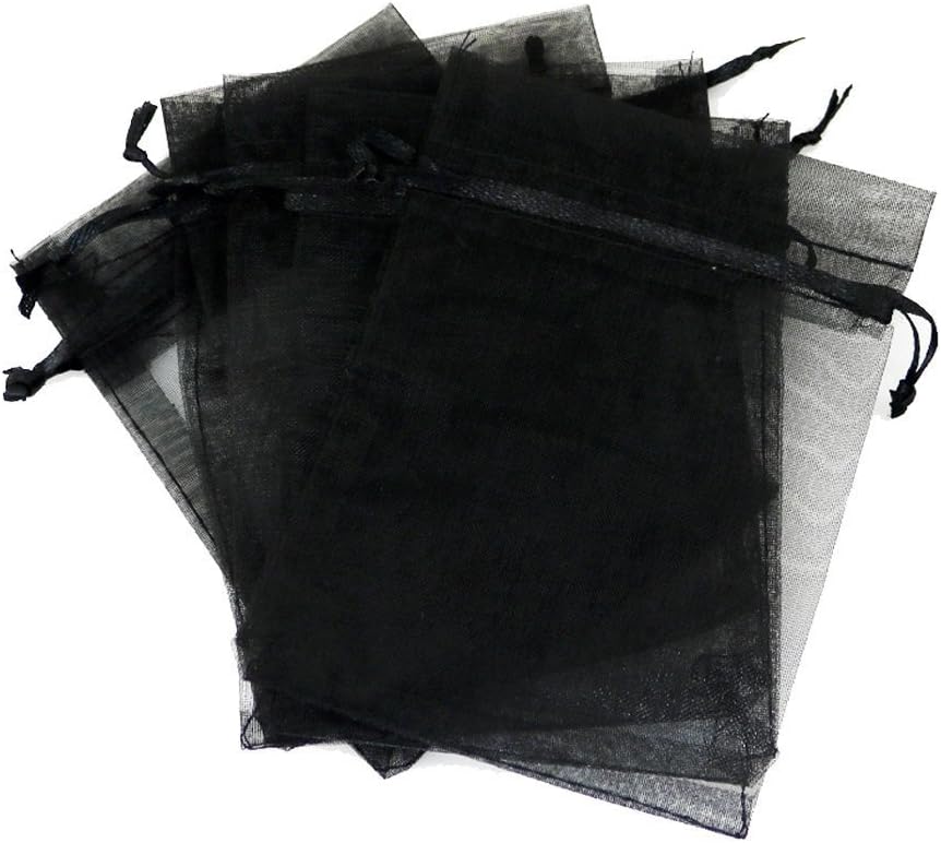 Cakulo 50pcs 6.7x9in Organza Bags Drawstring for Jewelry Candles Wine