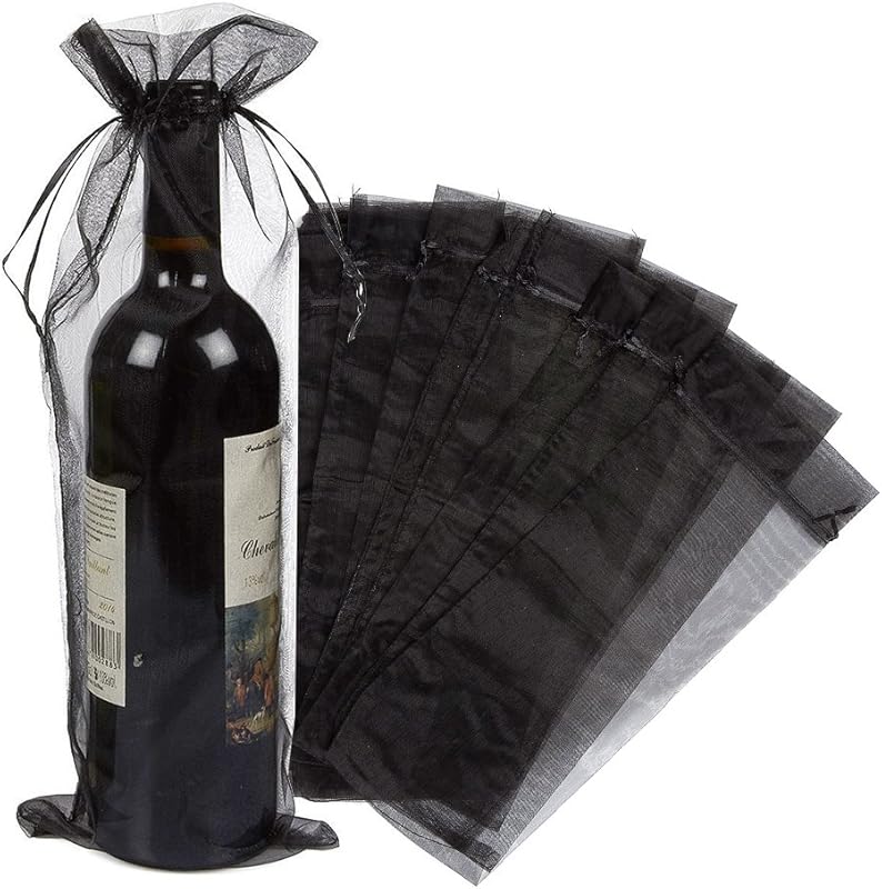 Cakulo 20pcs  Organza Wine Bags 5.5x14.5in Drawstring for Wedding Baby Shower