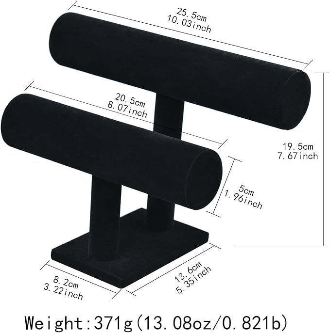 Cakulo Tier Bracelet Holder Velvet Stand for Bracelets Watches Necklaces Display Organizer