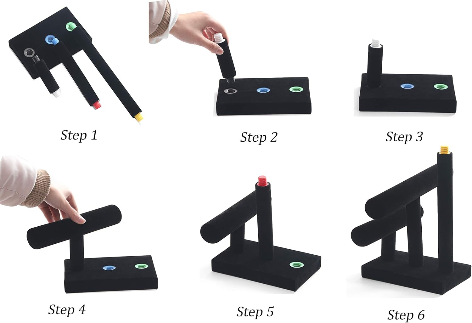 Cakulo Tier Bracelet Holder Velvet Stand for Bracelets Watches Necklaces Display Organizer