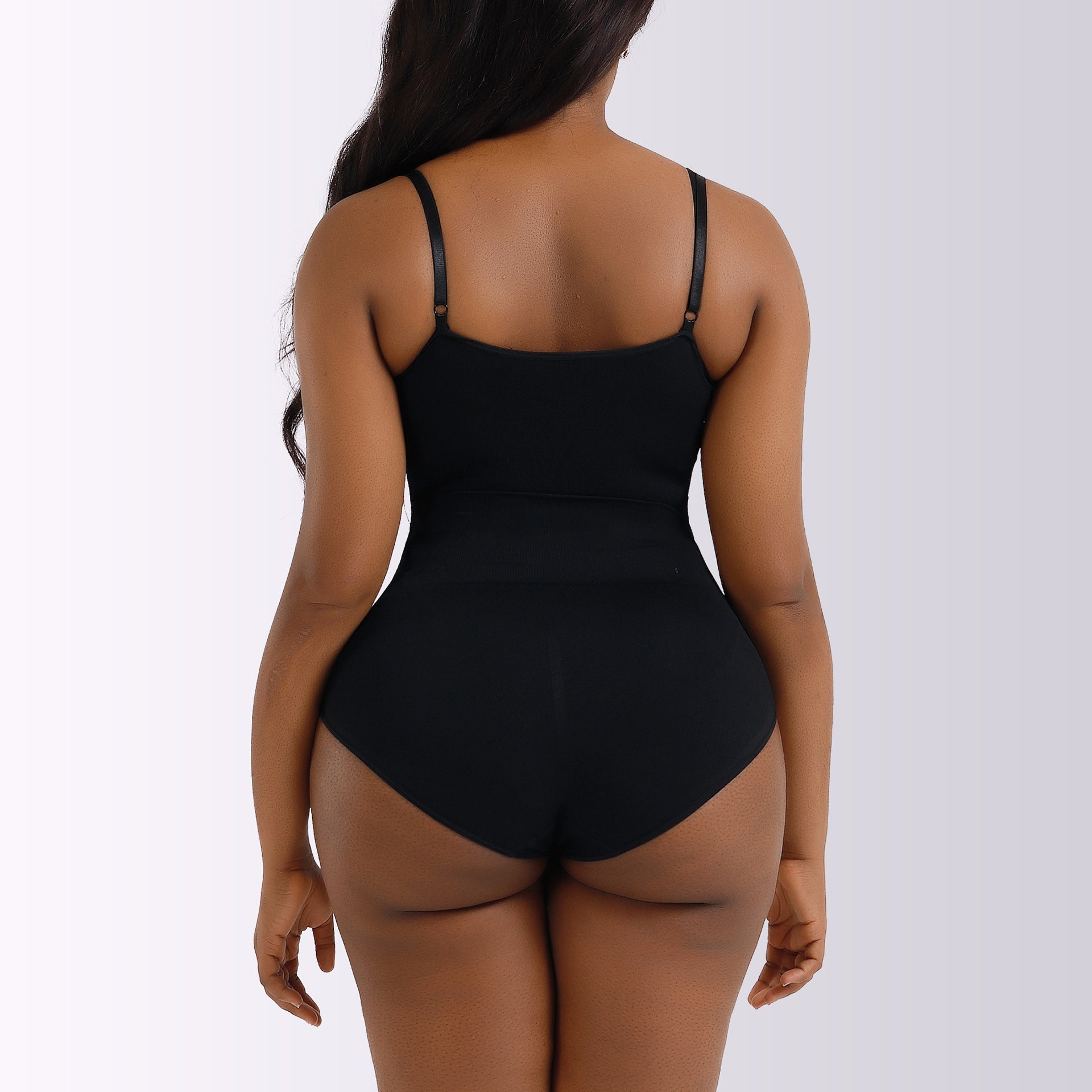 Cakulo Plus Size Postpartum Hip Lifting Seamless Full Body Belly Contraction One Piece Shapewear