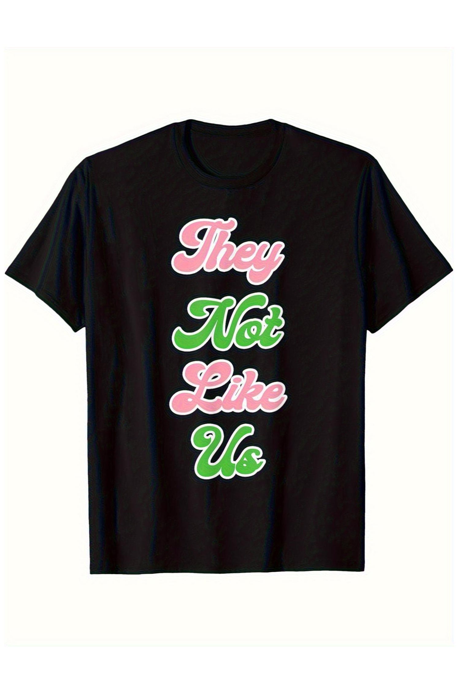 [Pink and Green T-Shirt] Pink and Green T-Shirt - They Not Like Us - Men's Women's