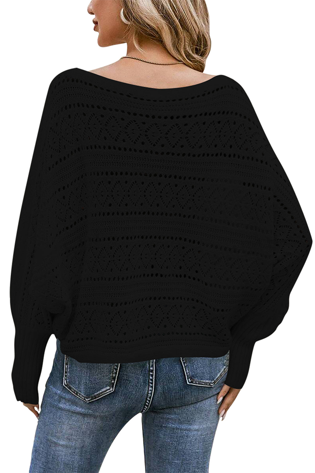 Cakulo Women's Off-Shoulder Batwing Sweater