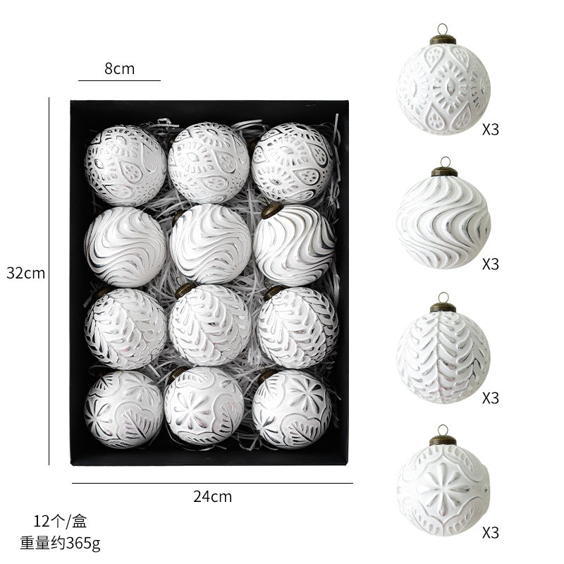 Christmas Decorations Retro Christmas Balls Christmas Ornaments Christmas Tree Decoration Balls Hanging Ornaments Scene Arrangement