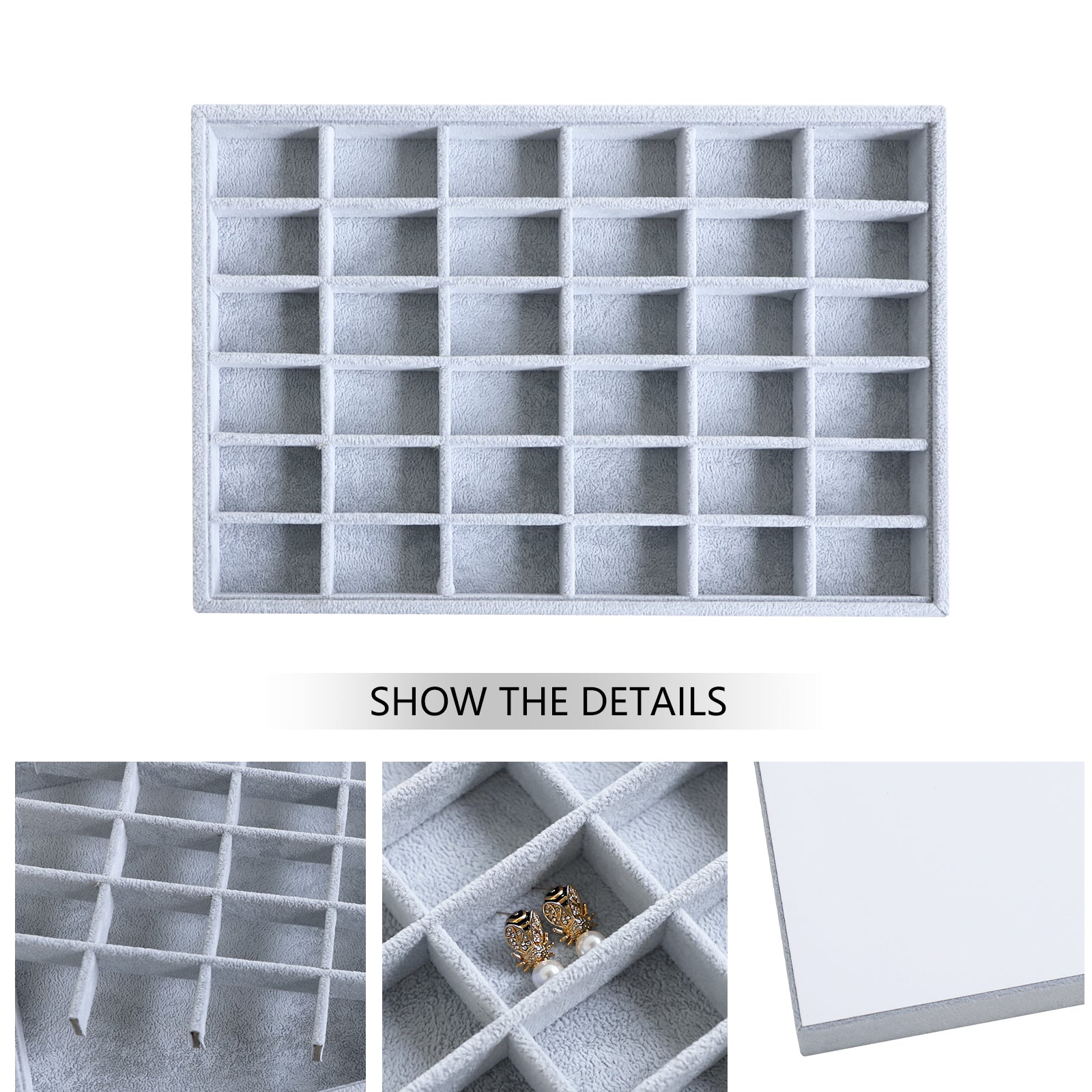 Cakulo Jewelry Display Drawer Insert Jewelry Storage Tray