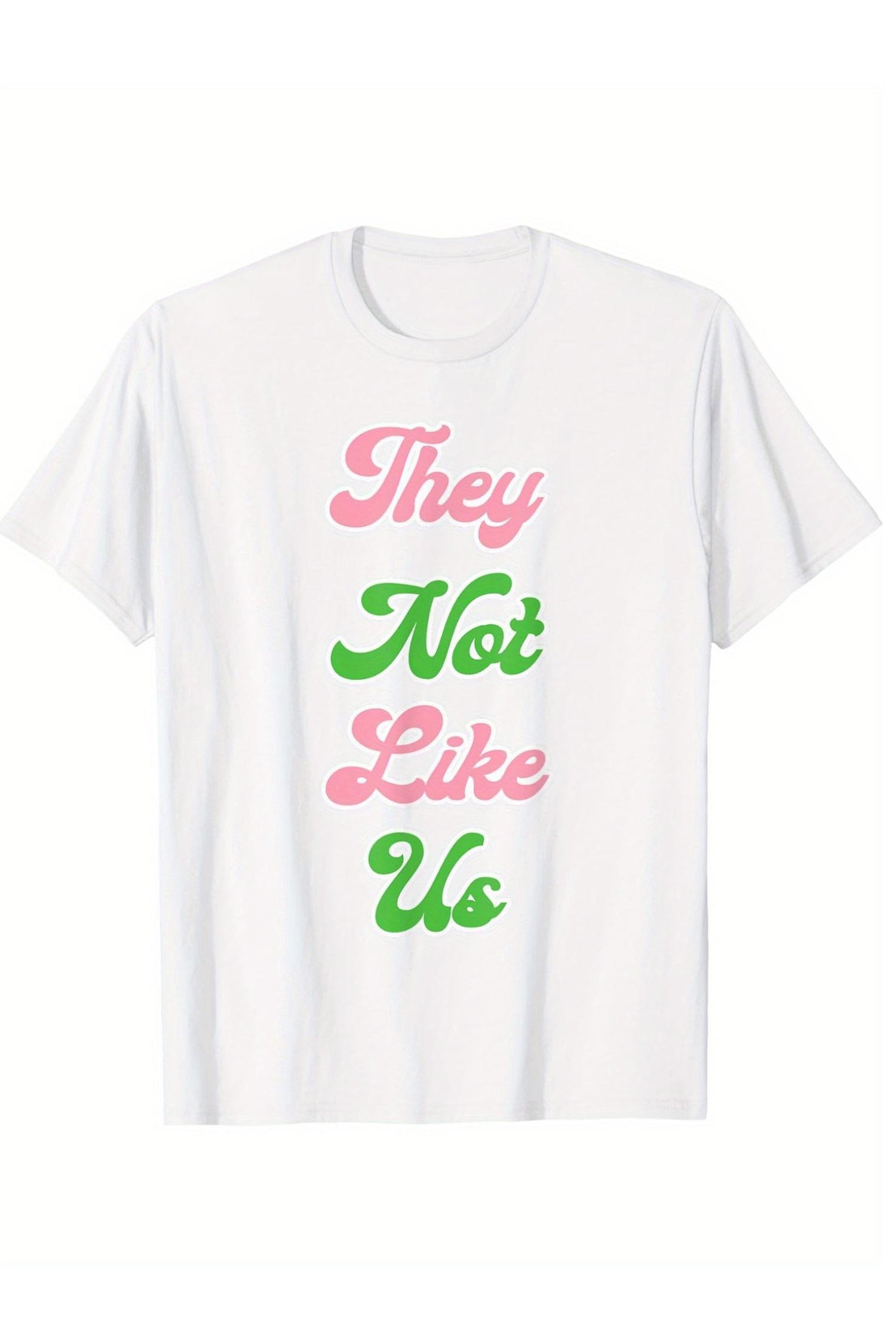 [Pink and Green T-Shirt] Pink and Green T-Shirt - They Not Like Us - Men's Women's
