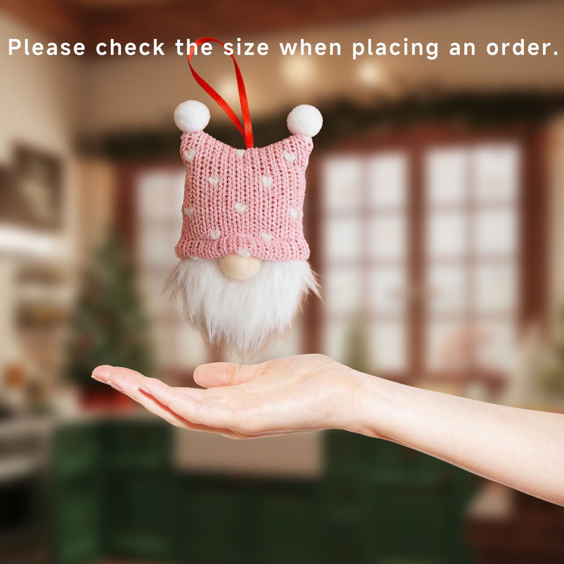 3-Piece Mingguan Christmas Nordic Style Knitted Gnome Pendant Set Christmas Decorations Gnome Figurine Ornaments