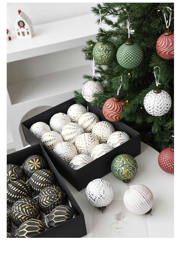 Christmas Decorations Retro Christmas Balls Christmas Ornaments Christmas Tree Decoration Balls Hanging Ornaments Scene Arrangement