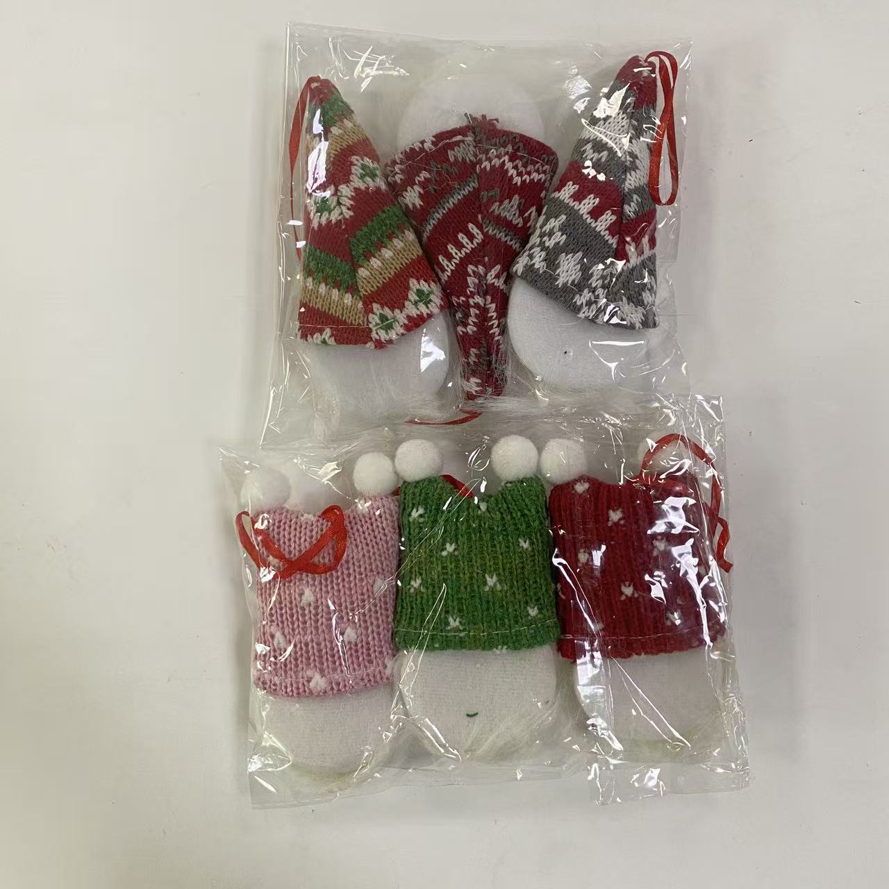 3-Piece Mingguan Christmas Nordic Style Knitted Gnome Pendant Set Christmas Decorations Gnome Figurine Ornaments
