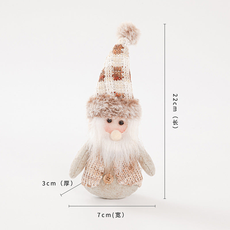 Christmas Decoration Supplies Pendant Striped Knitted Hat Rudolph Hanging Leg Doll Gnome Party Ornament