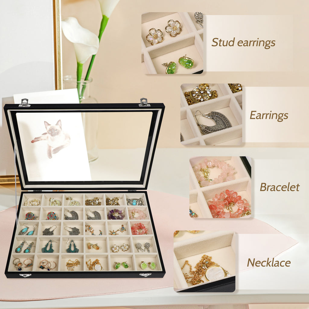 Cakulo Jewelry Organizer Earring Holder Organizer
