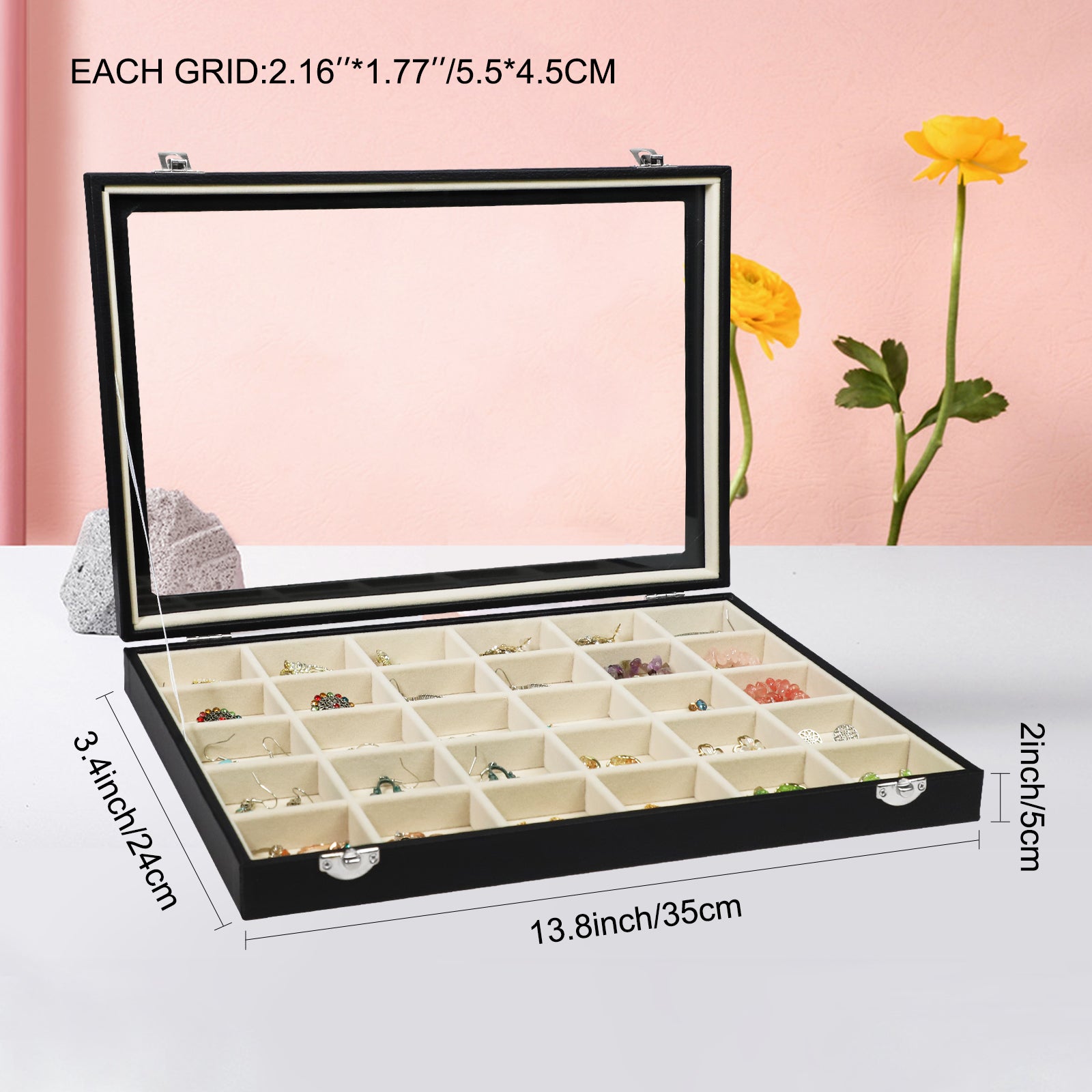 Cakulo Jewelry Organizer Earring Holder Organizer