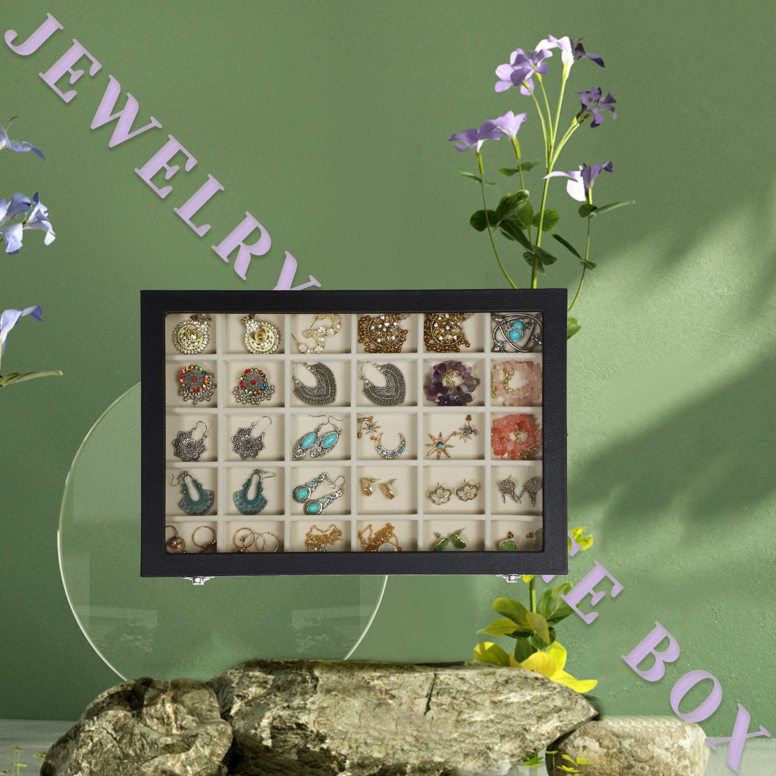 Cakulo Jewelry Organizer Earring Holder Organizer