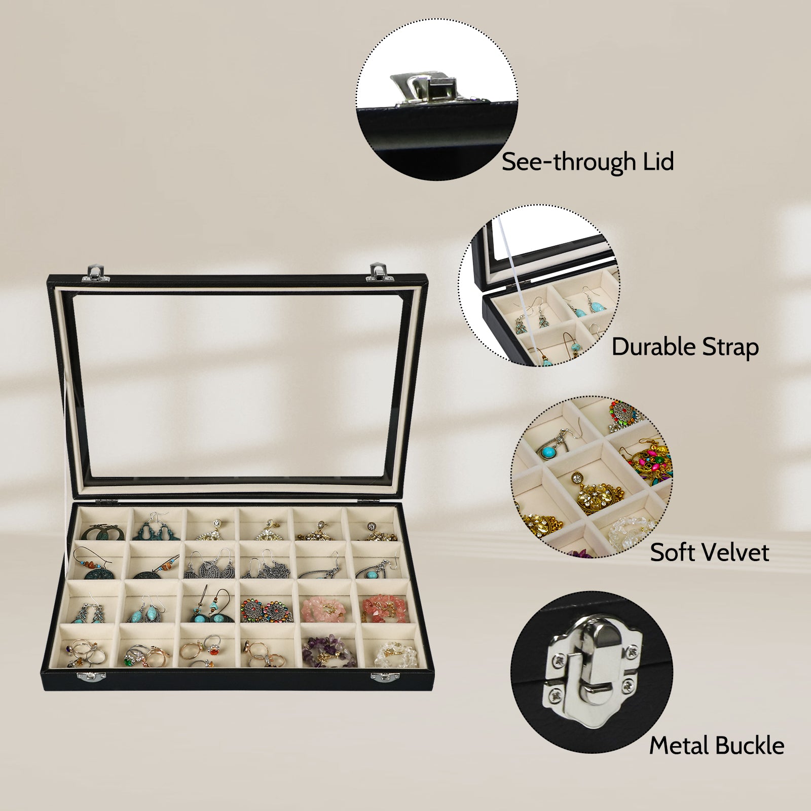Cakulo Jewelry Organizer Earring Holder Organizer