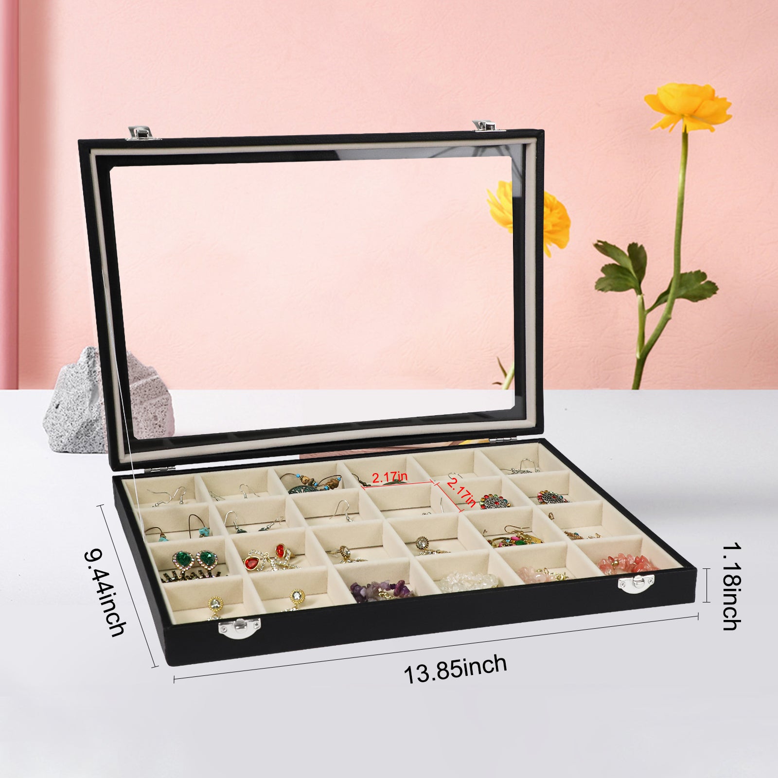 Cakulo Jewelry Organizer Earring Holder Organizer