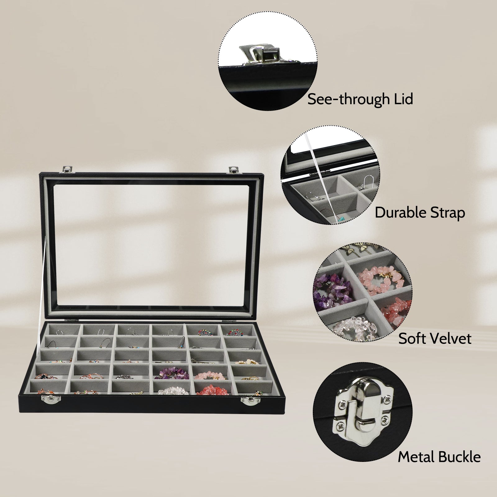 Cakulo Jewelry Organizer Earring Holder Organizer