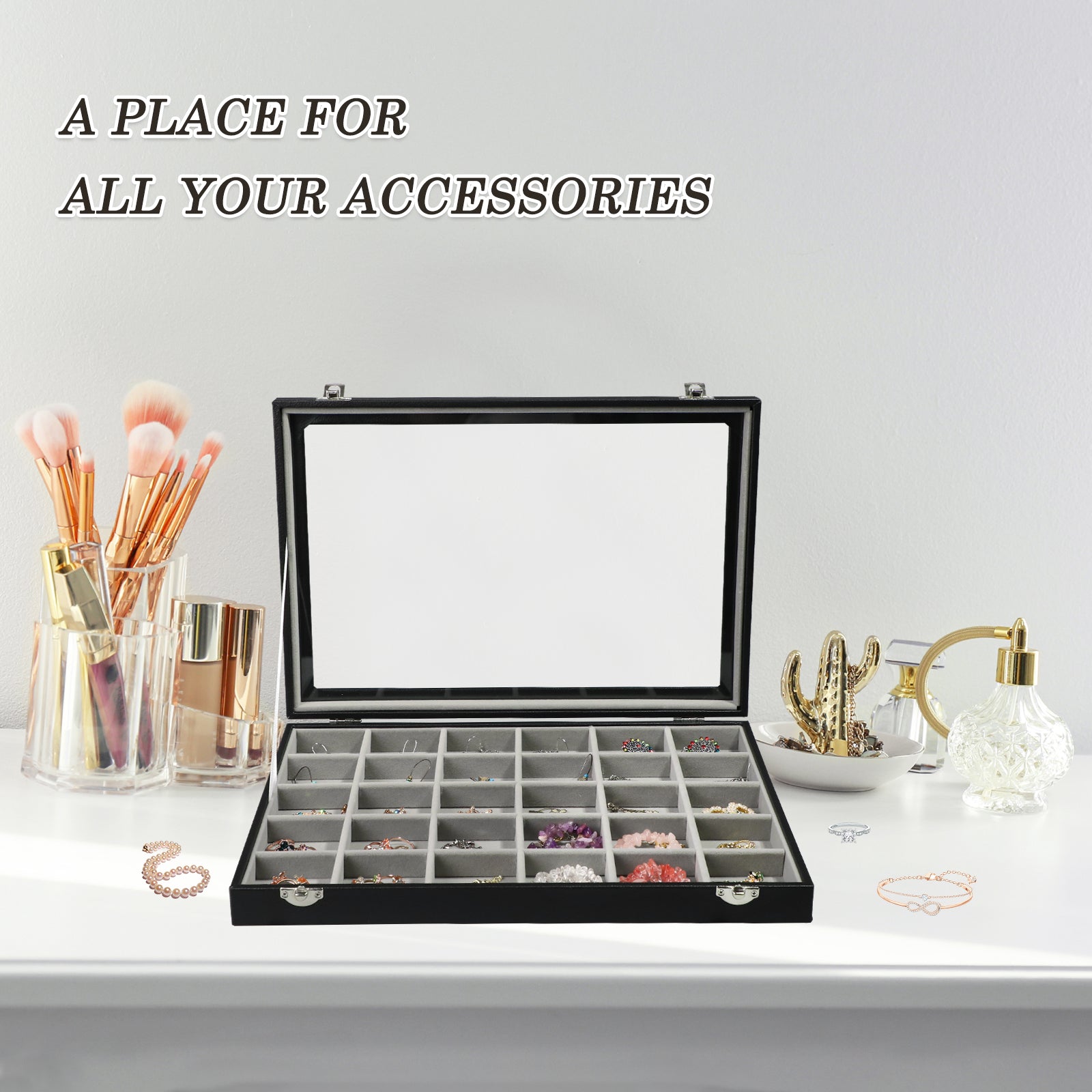 Cakulo Jewelry Organizer Earring Holder Organizer
