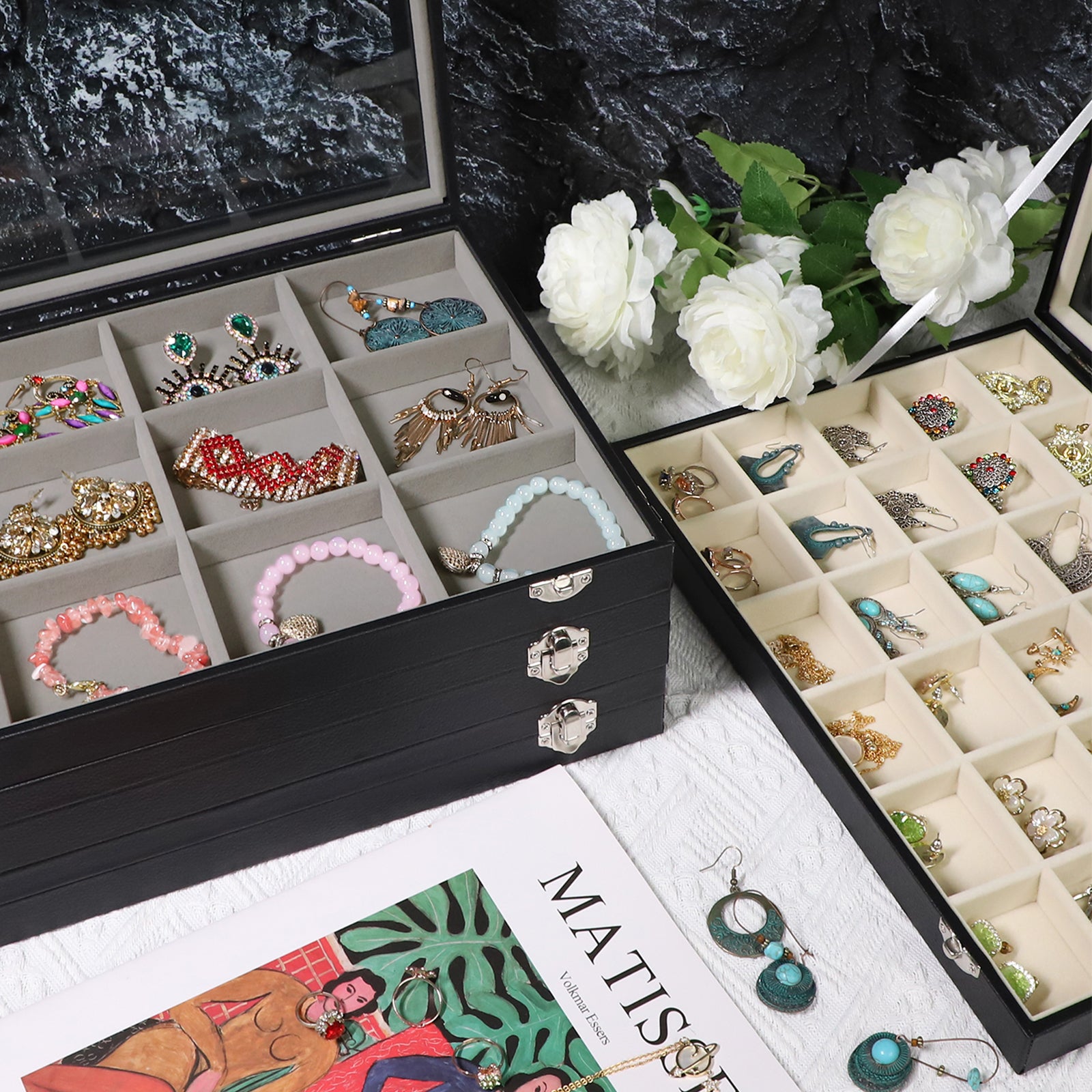 Cakulo Jewelry Organizer Earring Holder Organizer