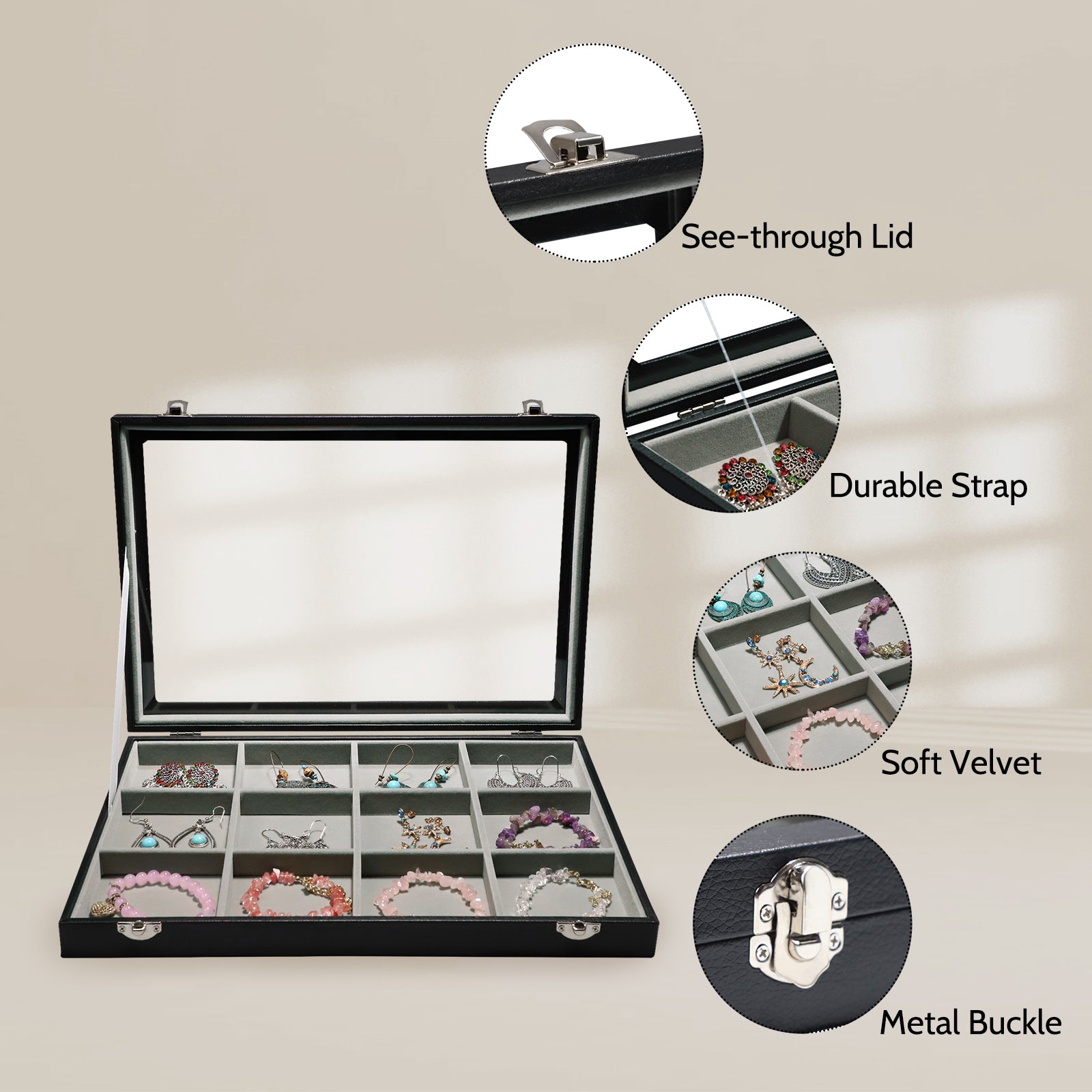 Cakulo Jewelry Organizer Earring Holder Organizer