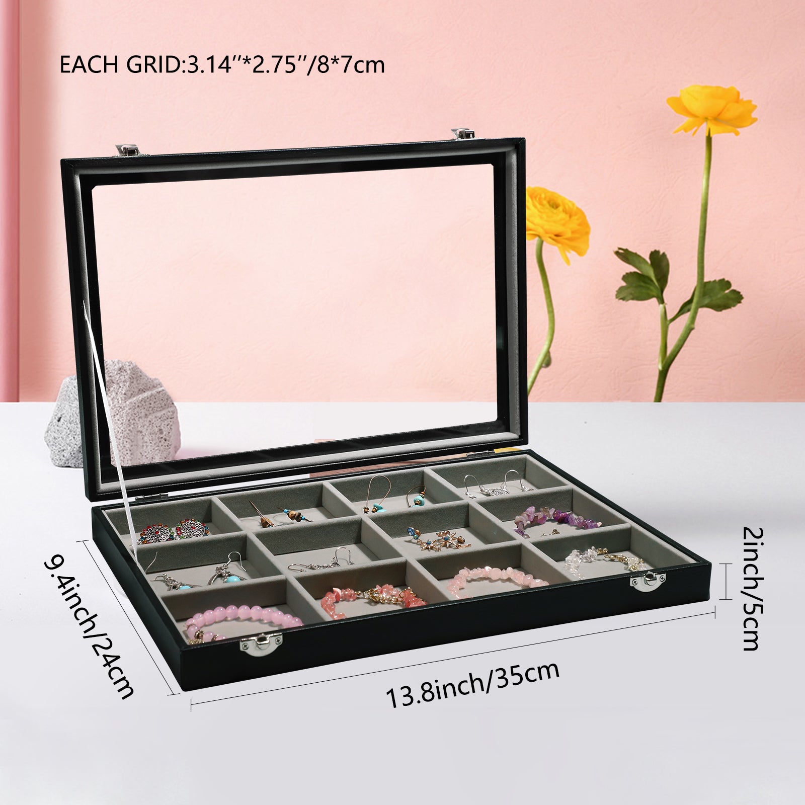 Cakulo Jewelry Organizer Earring Holder Organizer