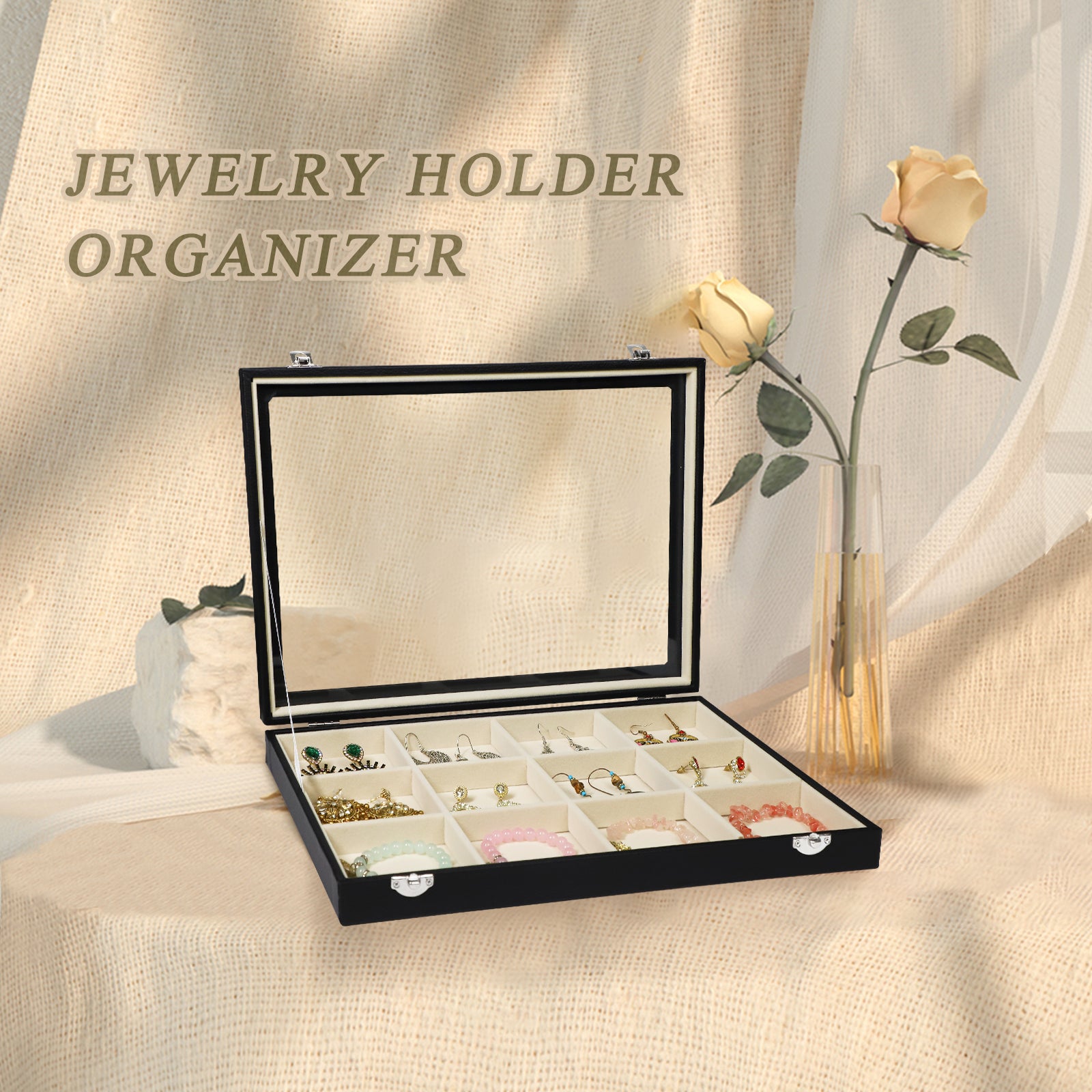 Cakulo Jewelry Organizer Earring Holder Organizer