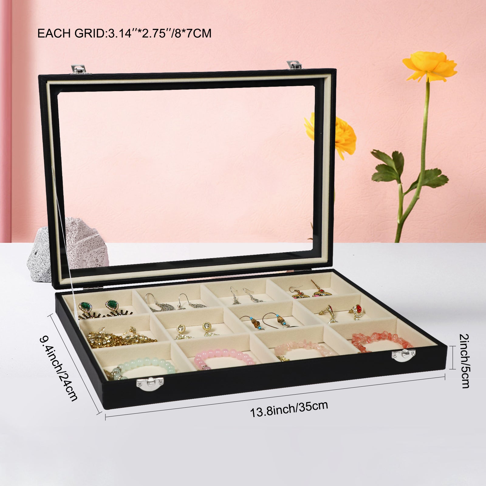 Cakulo Jewelry Organizer Earring Holder Organizer