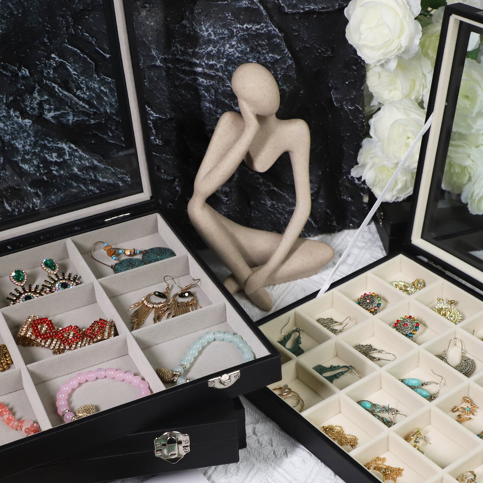 Cakulo Jewelry Organizer Earring Holder Organizer