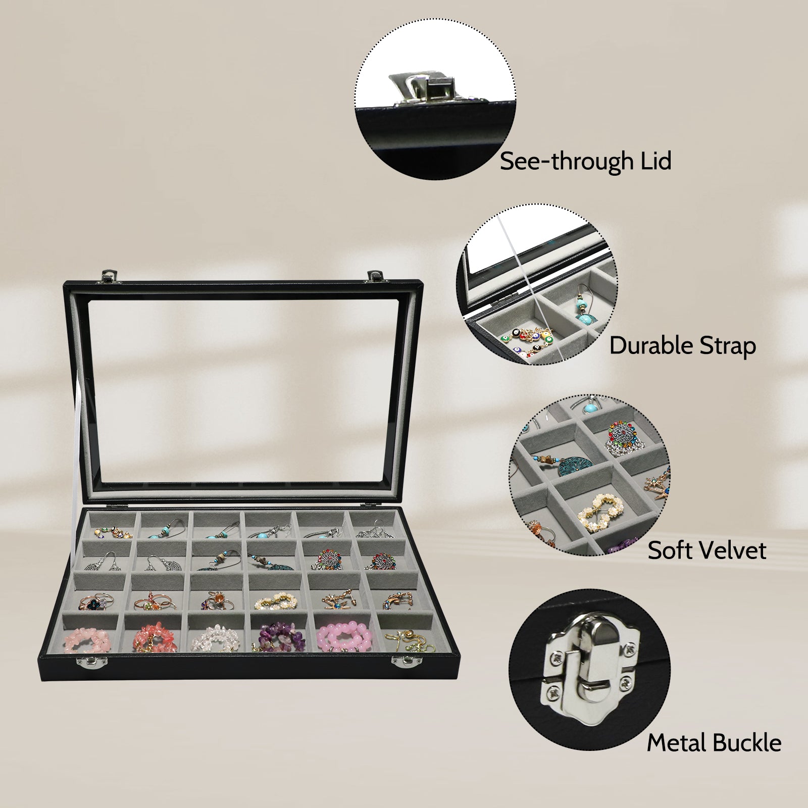 Cakulo Jewelry Organizer Earring Holder Organizer
