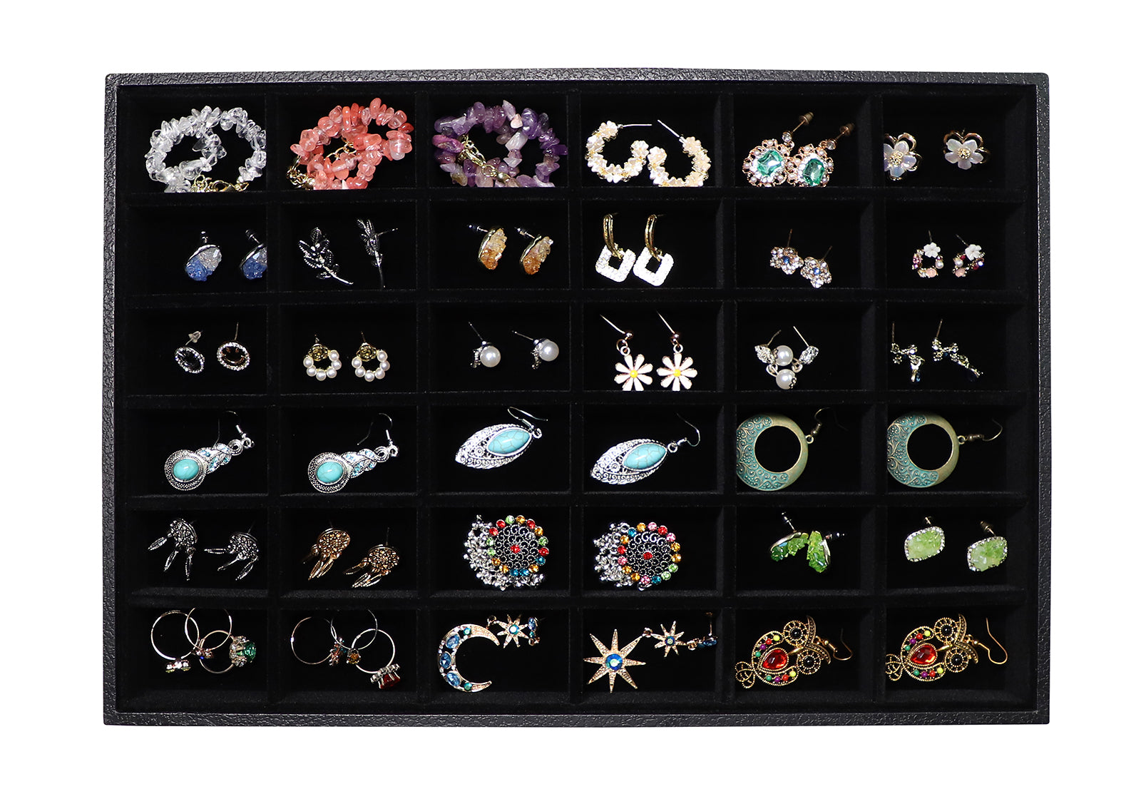 Cakulo Velvet Jewelry Tray Stackable Displays All Jewelry Perfect Showcase