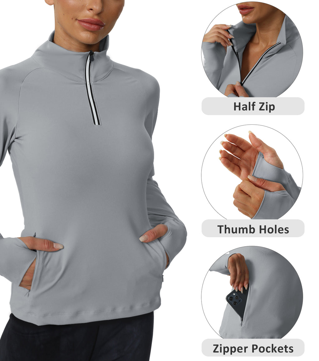 Cakulo Women's Protection Golf Jackets Lightweight Full - Zip Long - Sleeve with Pockets