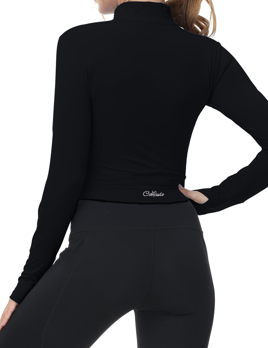 Cakulo Women's 2025 Cropped Zip - Up Workout Jackets. Slim Fit, Lightweight for Running