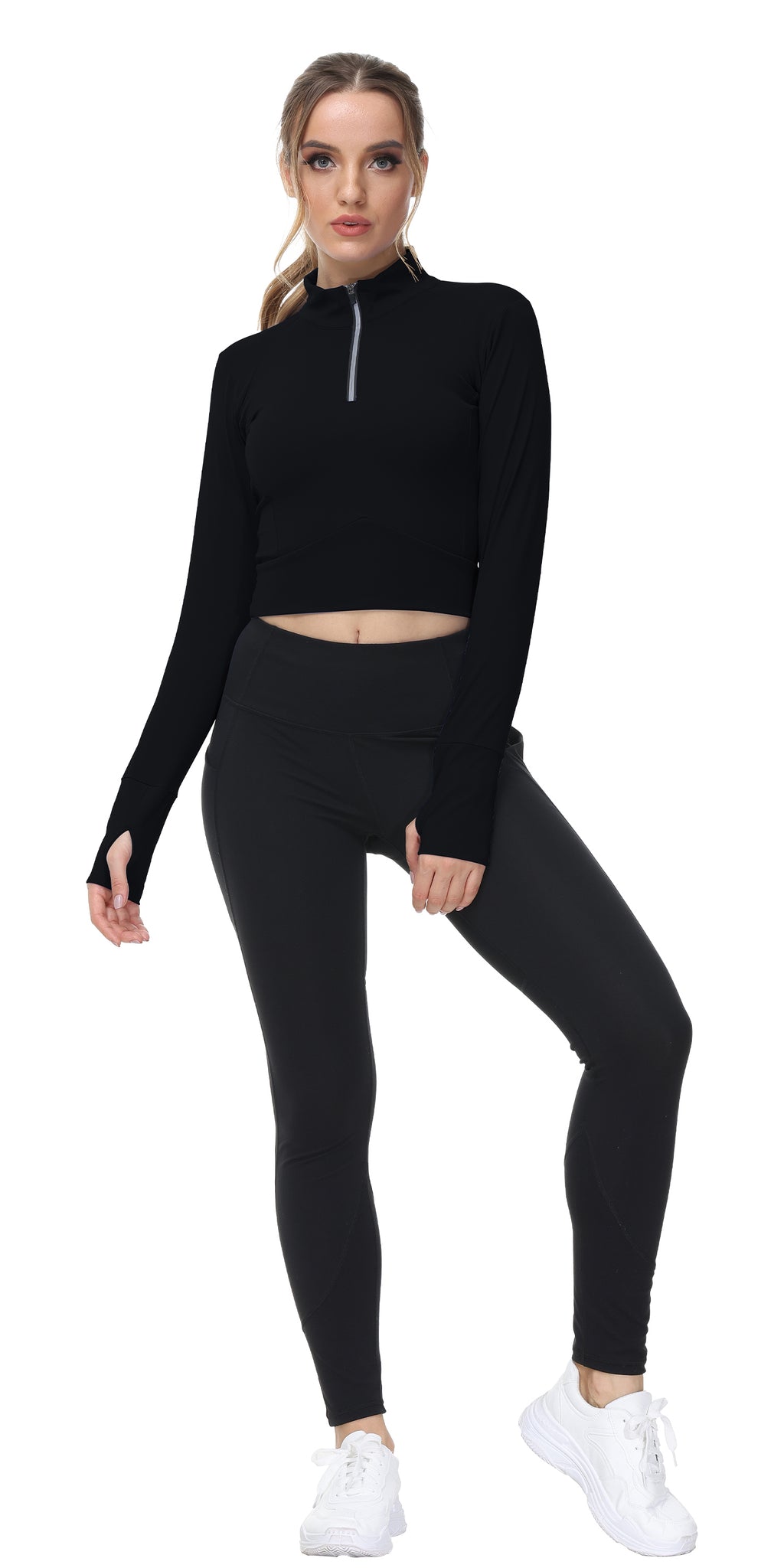 Cakulo Women's 2025 Cropped Zip - Up Workout Jackets. Slim Fit, Lightweight for Running
