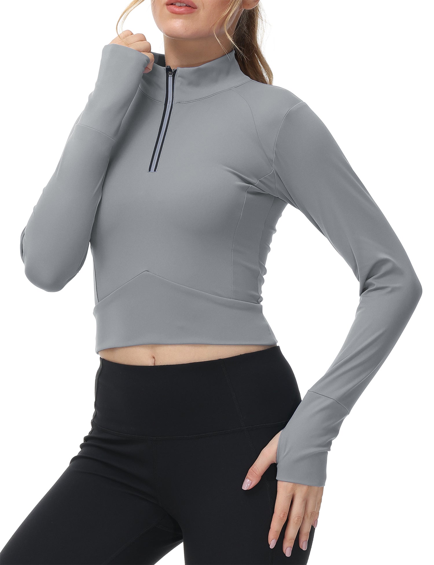Cakulo Women's 2025 Cropped Zip - Up Workout Jackets. Slim Fit, Lightweight for Running