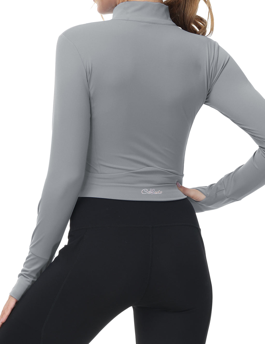 Cakulo Women's 2025 Cropped Zip - Up Workout Jackets. Slim Fit, Lightweight for Running