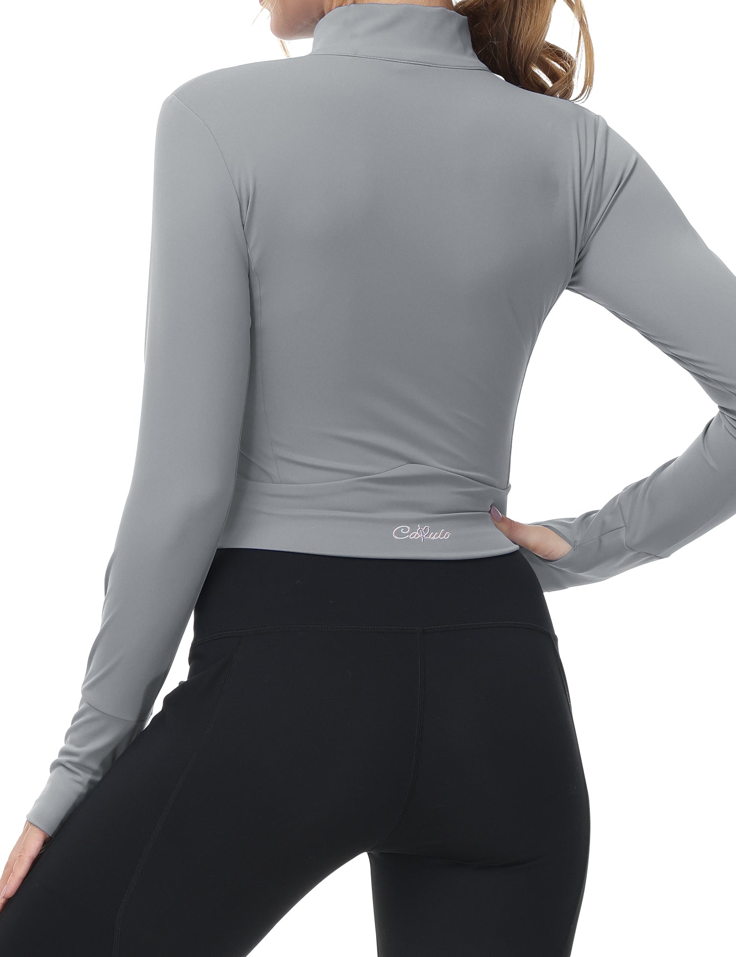 Cakulo Women's 2025 Cropped Zip - Up Workout Jackets. Slim Fit, Lightweight for Running