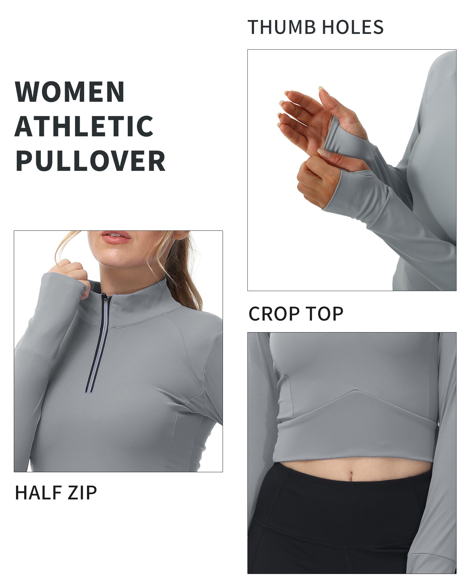 Cakulo Women's 2025 Cropped Zip - Up Workout Jackets. Slim Fit, Lightweight for Running