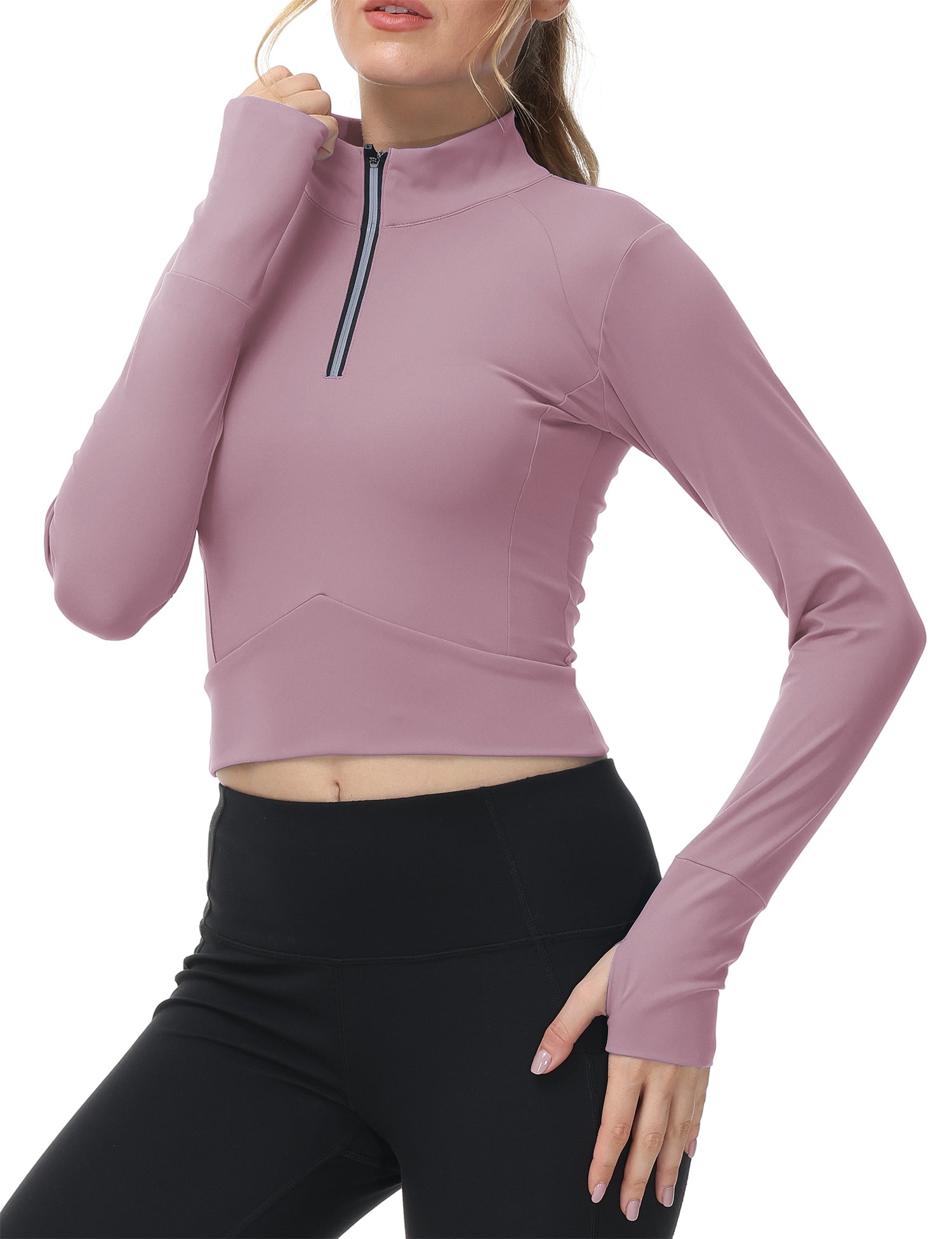 Cakulo Women's 2025 Cropped Zip - Up Workout Jackets. Slim Fit, Lightweight for Running