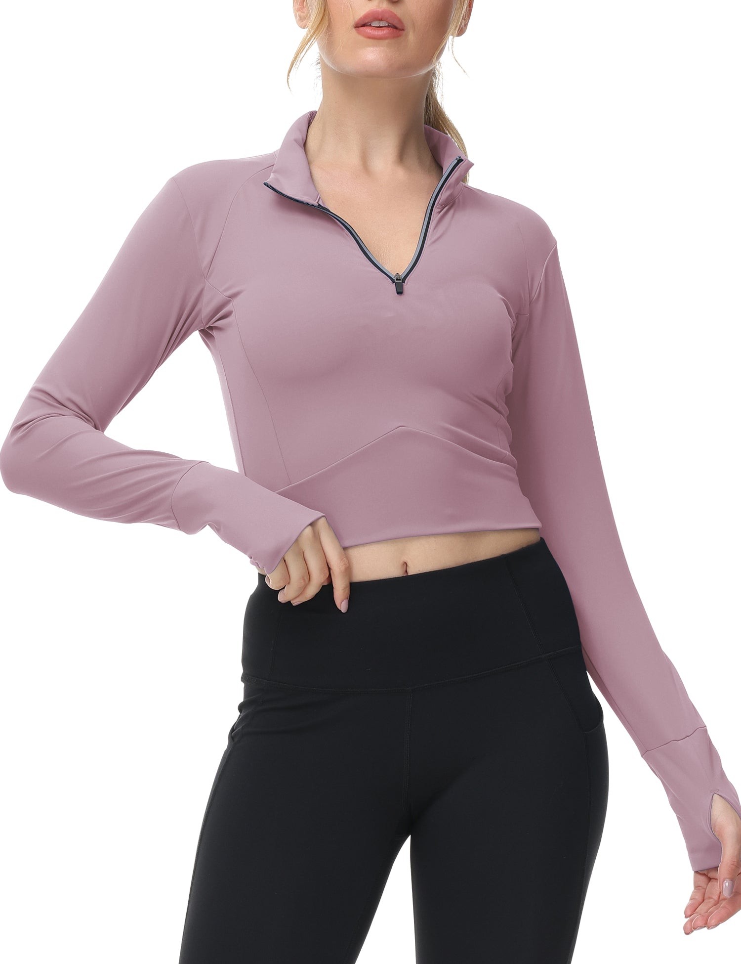 Cakulo Women's 2025 Cropped Zip - Up Workout Jackets. Slim Fit, Lightweight for Running